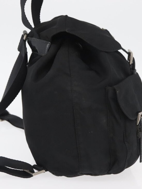 PRADA Backpack Nylon Black Silver Auth 178309 main image 12